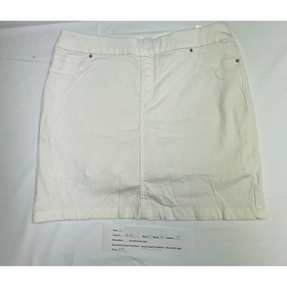 Chico’s White A-Line Skirt Size 2.5 Elegant Summer Style
